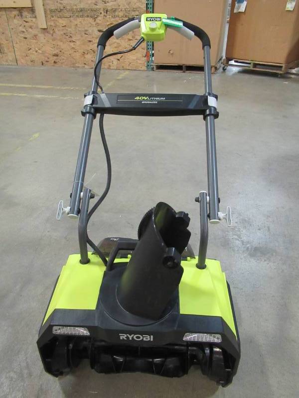 lot 4 image: RYOBI 20 in. 40-Volt Brushless Cordless Electric Snow Blower with 5.0 Ah Battery and Charger NOT Included, RY40850