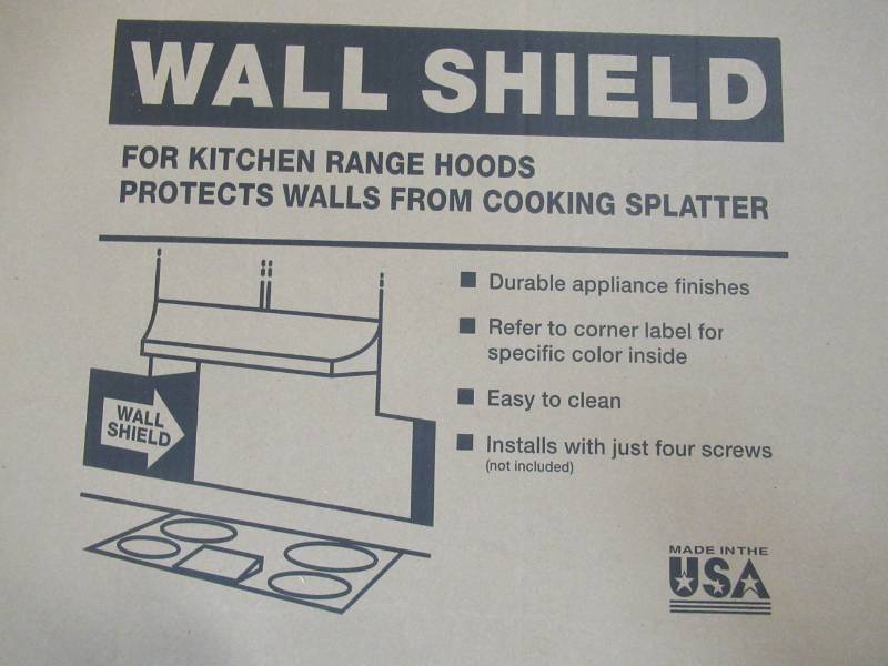 lot 40 image: Broan 24-in x 36-in Stainless Steel Metal Kitchen Backsplash SP3604