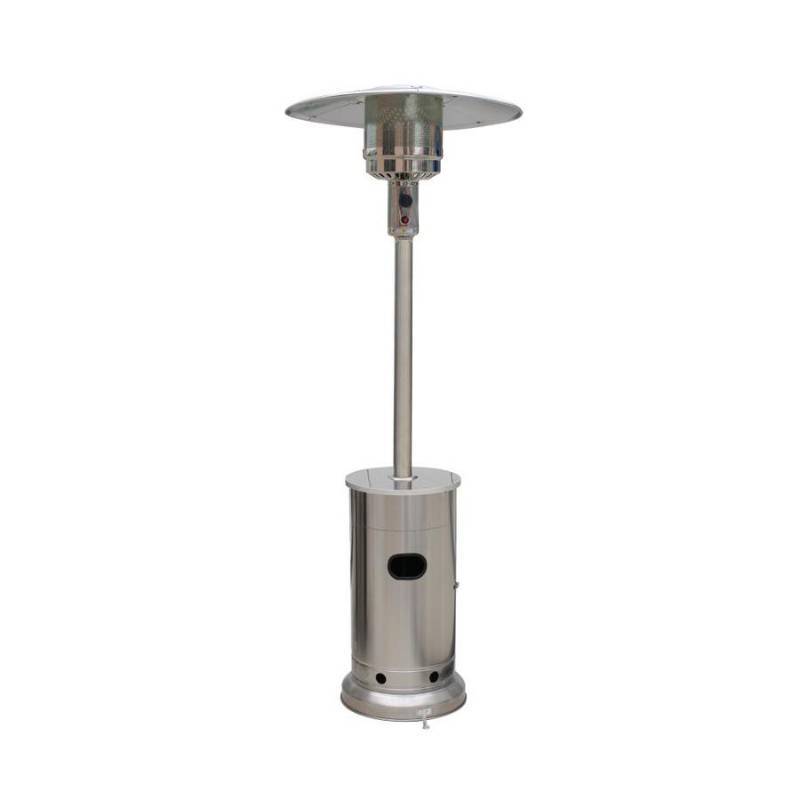 lot 105 image: Garden Treasures 48000-BTU Stainless Steel Floorstanding Liquid Propane Patio Heater NCZH-G-KMZMSS