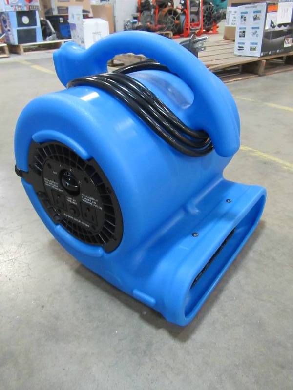 lot 121 image: B-Air 14 HP 900 CFM Air Mover for Water Damage Restoration Carpet Dryer Floor Blower Fan Home and Plumbing Use, Blue BA-VP-25-BL