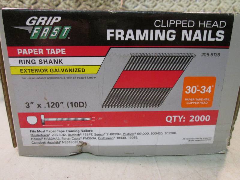 Open Box of Grip Fast Clipped Head ...