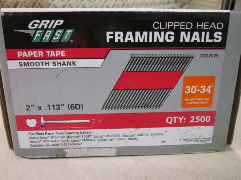 Open Box of Grip Fast Clipped Head ...
