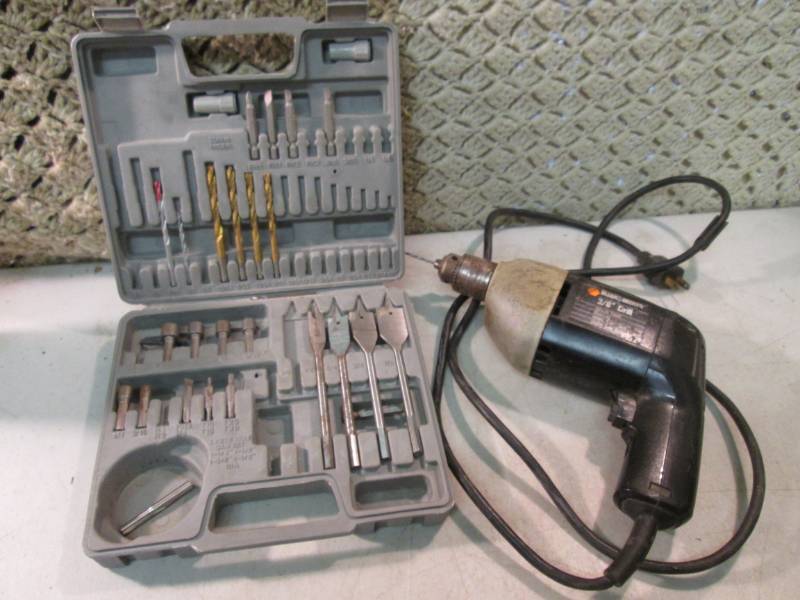 Black & Decker 38 Drill with Misc...