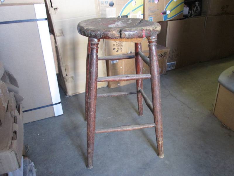 Vintage Wood Stool  FBR...