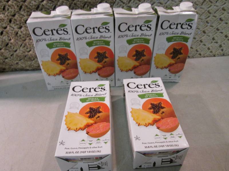 6 Containers of Fruit Juice Best by...