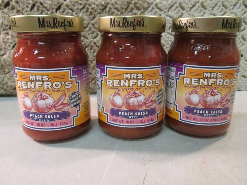 3 Jars of Mrs Renfros Peach Salsa B...
