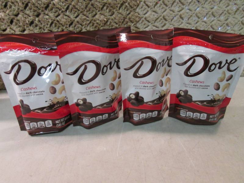4 Bags of Dove Cashews Dipped in Da...