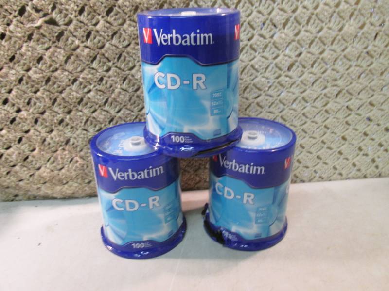 3 100-Packs of Verbatim CD-R Discs ...