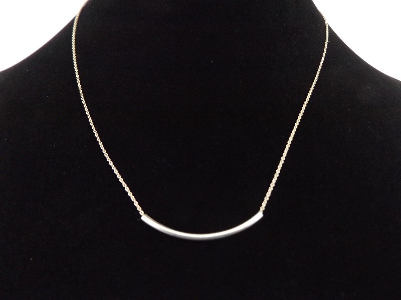 .925 Sterling Silver Tube Necklace