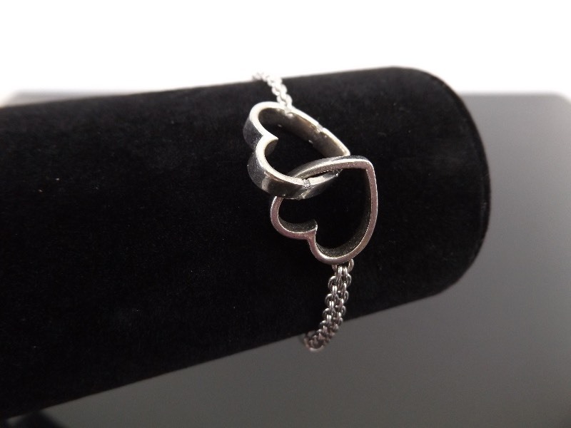 .925 Sterling Silver Heart Bracelet
