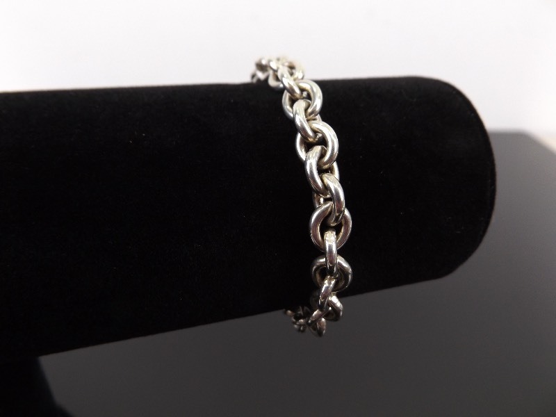 .925 Sterling Silver Judith Jack Heavy Link Bracelet