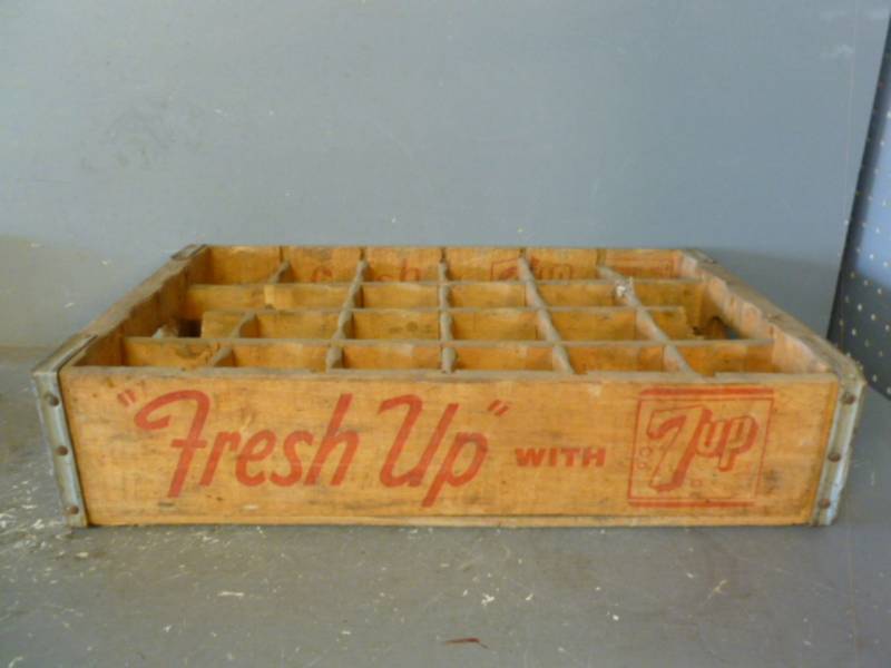 Vintage 7Up Wooden Case