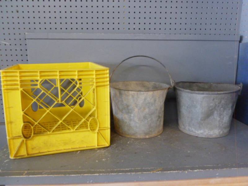 Vintage Galvanized Steel Pail