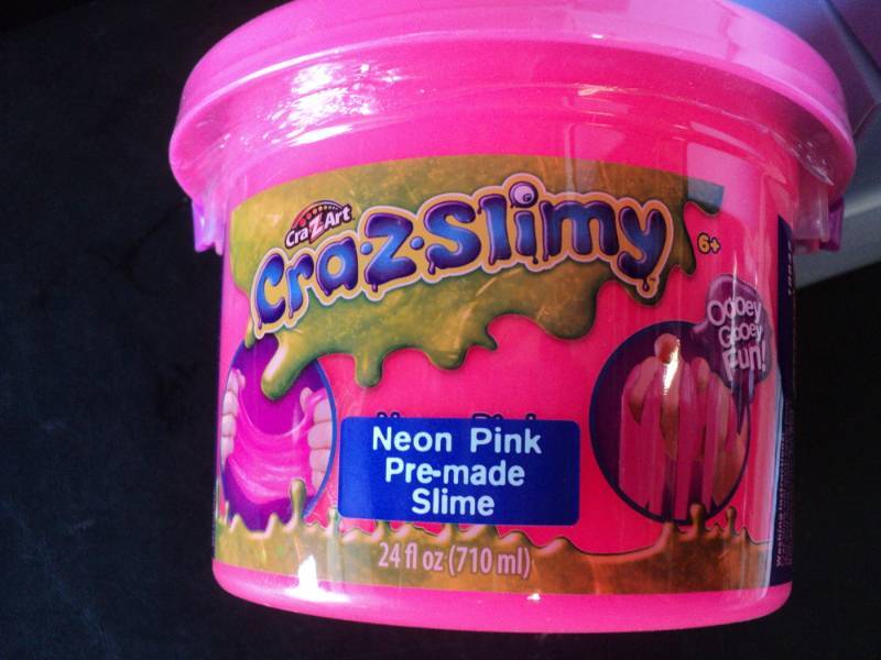 lot 18 image: Cra Z Slimy neon pink slime