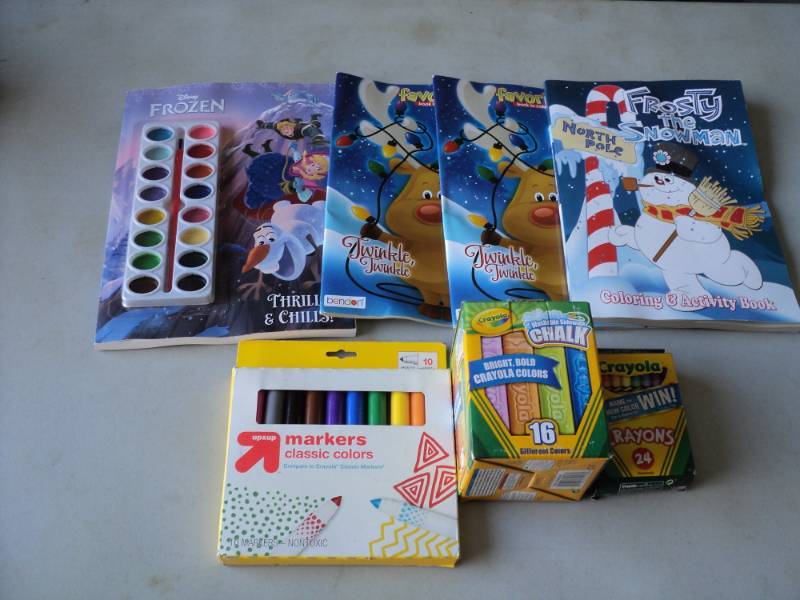 lot 103 image: Frozen Coloring Books, Markers, Cla...