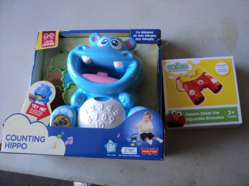 lot 120 image: Counting Hippo, Sesame Street Binoc...