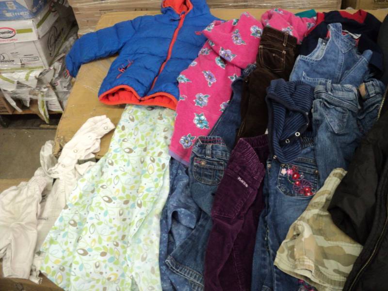 lot 34 image: Box of Clothes Little Kids Size and...