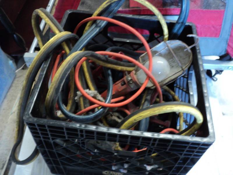 lot 46 image: Jumper Cables and Trouble Light in ...
