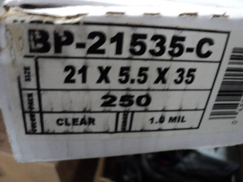 lot 51 image: Box of 250 Clear Bags 21 x 5.5 x35...