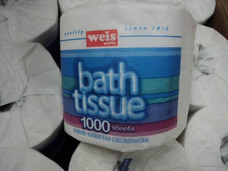 lot 145 image: Case of 60 Weis Bath Tissue 1 ply S...