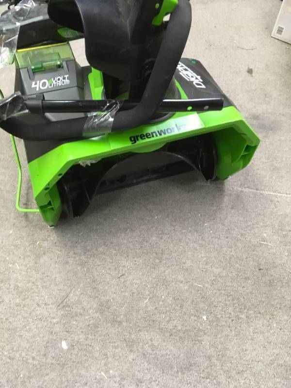 lot 2 image: Greenworks Digi-Pro GMAX 20 in. 40-Volt Cordless Electric Snow Blower - Battery and Charger Included in good working condition