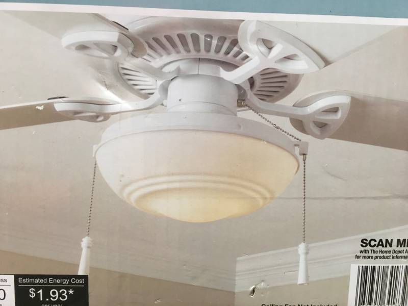 Hampton Bay Universal Ceiling Fan Led Light Kit Matte White