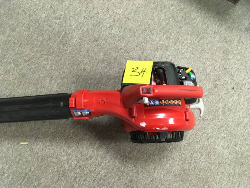 lot 34 image: Homelite 150 MPH 400 CFM 26cc Gas Handheld Blower Vacuum USED in good working condition
