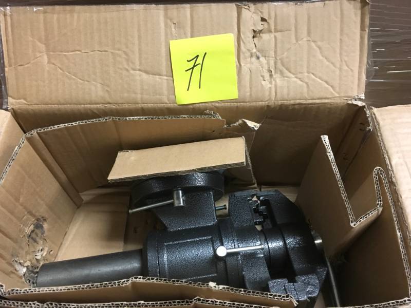 lot 71 image: BESSEY 5 in. Multi-Purpose Rotating Pipe and Bench Vise with Swivel Base in good  condition