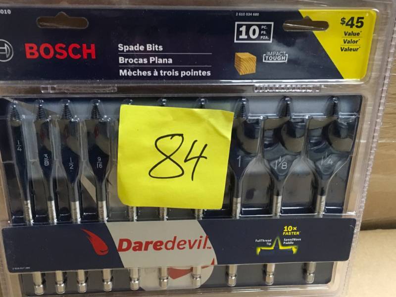 lot 84 image: Bosch Daredevil Standard Spade Bit Set in good condition
