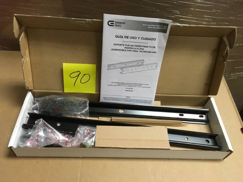 lot 90 image: Commercial Electric Fixed Wall Mount for 20 in. - 57 in. TVs in good working condition