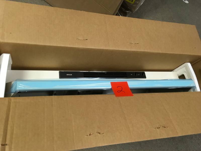 lot 2 image: Broan 46000 Series 36 in. Convertible Under Cabinet Range Hood with Light in Biscuit in good working condition