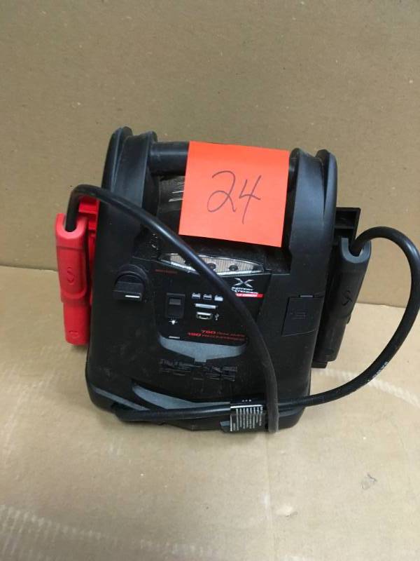 lot 24 image: Schumacher Battery Extender 12-Volt, 750 Amp Battery Jump Starter in good condition
