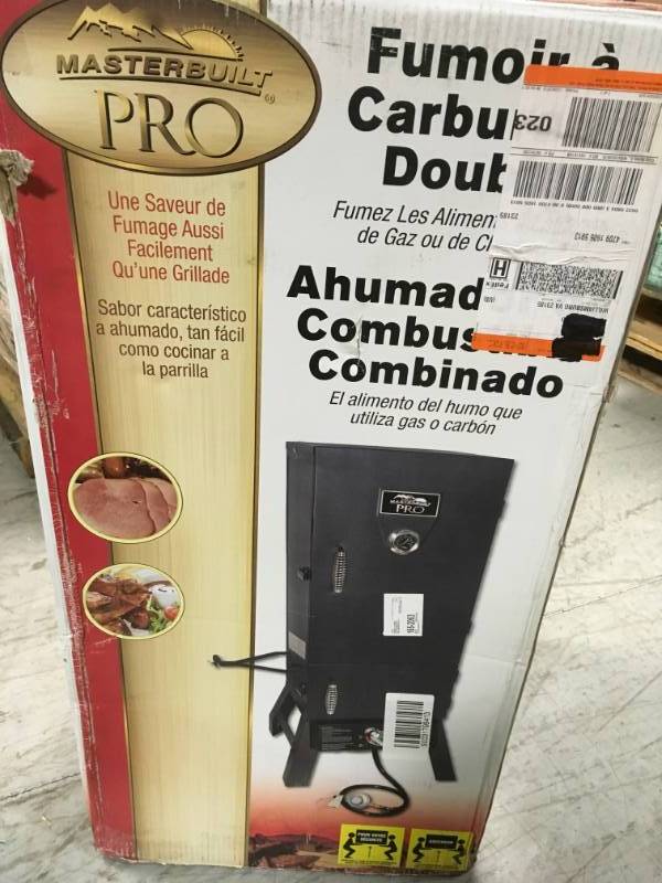 lot 32 image: Masterbuilt Pro Charcoal and Propane Dual Fuel Smoker not used