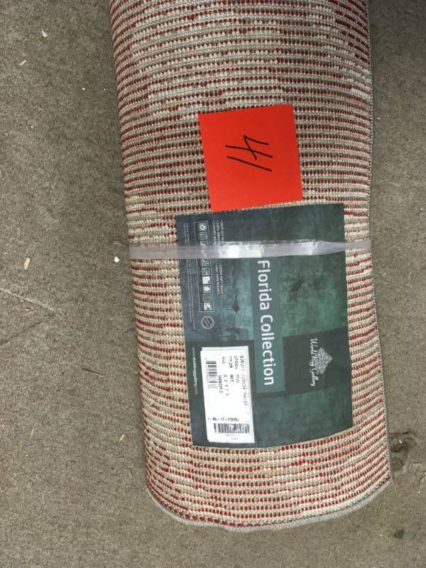 lot 41 image: Lifestyle Shaggy Collection Red 5 ft. x 7 ft. Shag Area Rug not used
