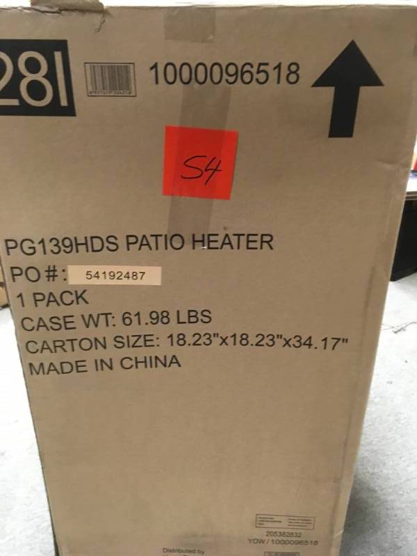 lot 54 image: Hampton Bay 40,000 BTU Stainless Steel Propane Gas Patio Heater