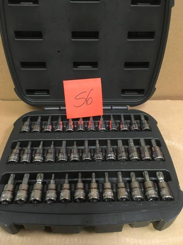 lot 56 image: Husky 38 in. Drive Master Bit Socket Set (37-Piece) in good condition