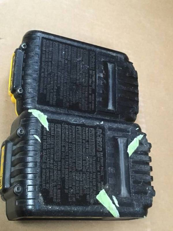 lot 73 image: DEWALT 20-Volt MAX Lithium-Ion Premium Battery Pack 3.0Ah (2-Pack) in good working condition