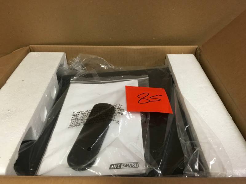 lot 85 image: LifeSmart 6 Element Large Room Infrared Heater Black USED  in good working condition