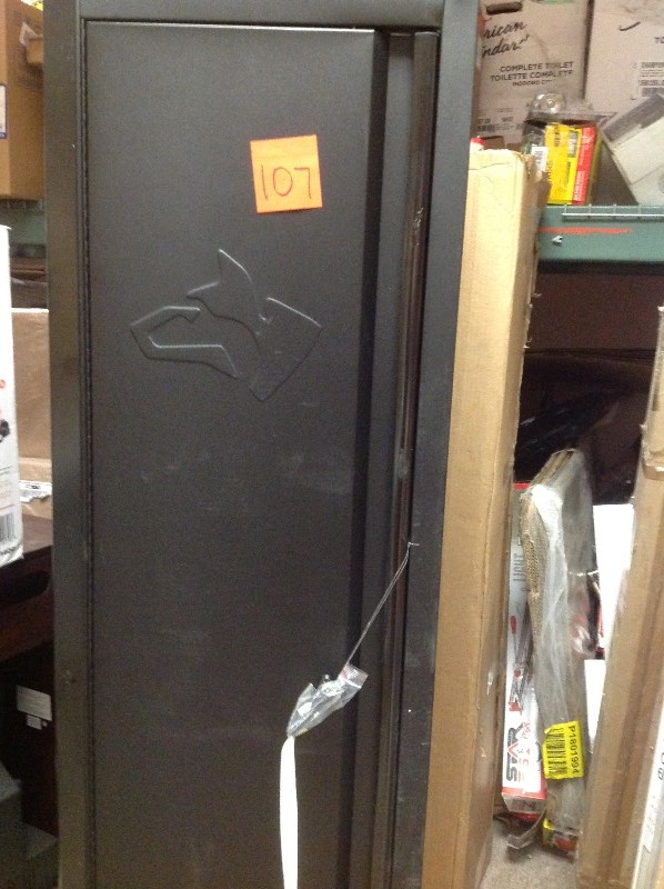 lot 107 image: Husky assembled Side locker area dimensions 15 in. W x 20 in. D x 61 in. H in good conditions