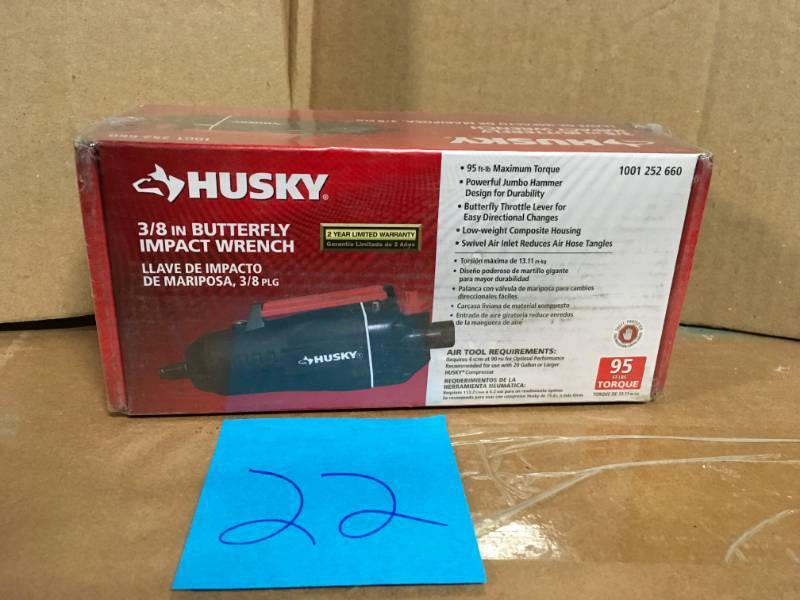 lot 22 image: Husky 38 in. Butterfly Impact Wrench in very good condition