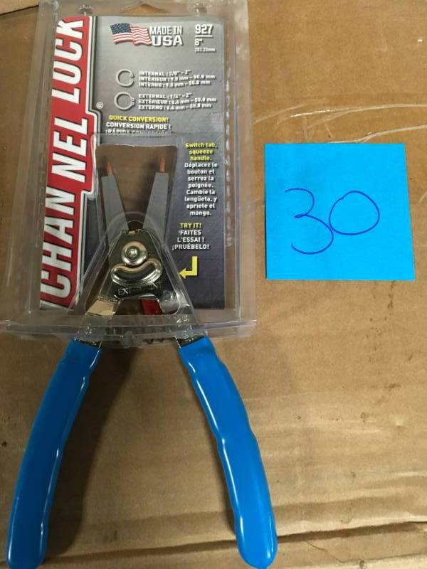 lot 30 image: Channellock 927 Convertible Snap Ring Pliers in very good condition