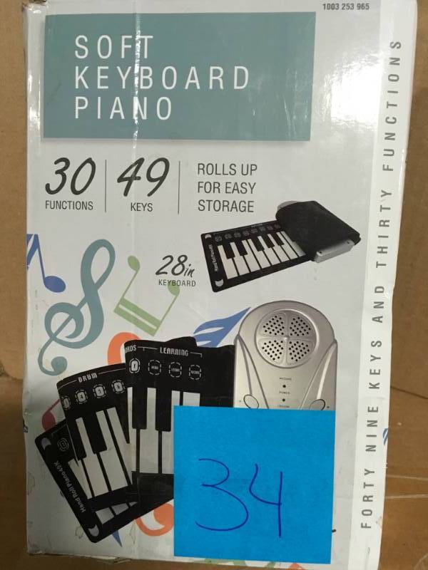lot 34 image: 49 Keys Hand Rolled Piano (1-Pack) in very good condition