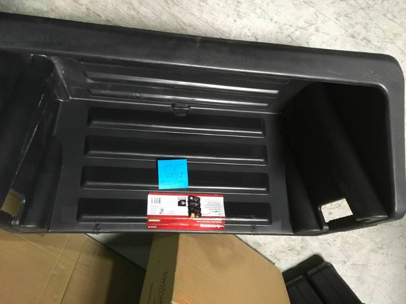 lot 55 image: Husky Stackable Storage Bin in Black in very good condition