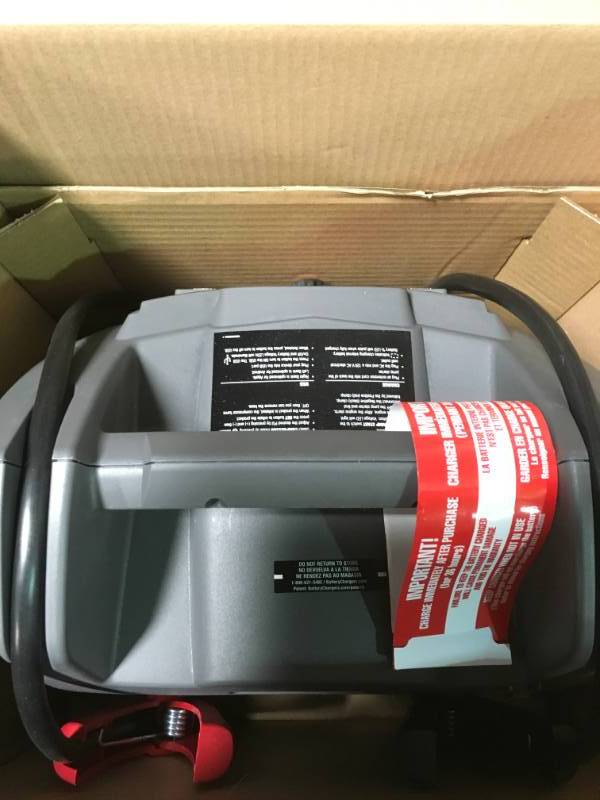 lot 57 image: Schumacher Battery Extender 12-Volt, 1,200 Amp Battery Jump Starter in very good condition