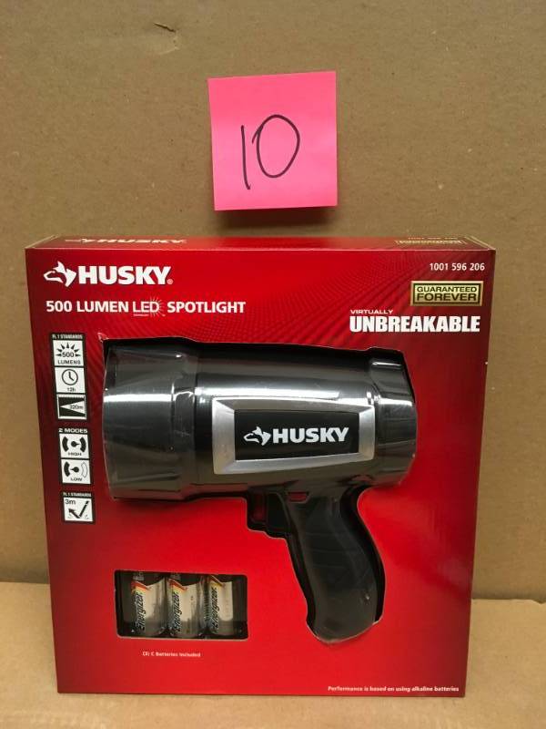 lot 10 image: Husky 500 Lumen LED Compact Unbreakable Spotlight not used