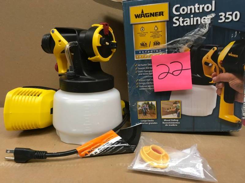 lot 22 image: Wagner Control Stainer 350 HVLP Handheld Sprayer  in very good condition