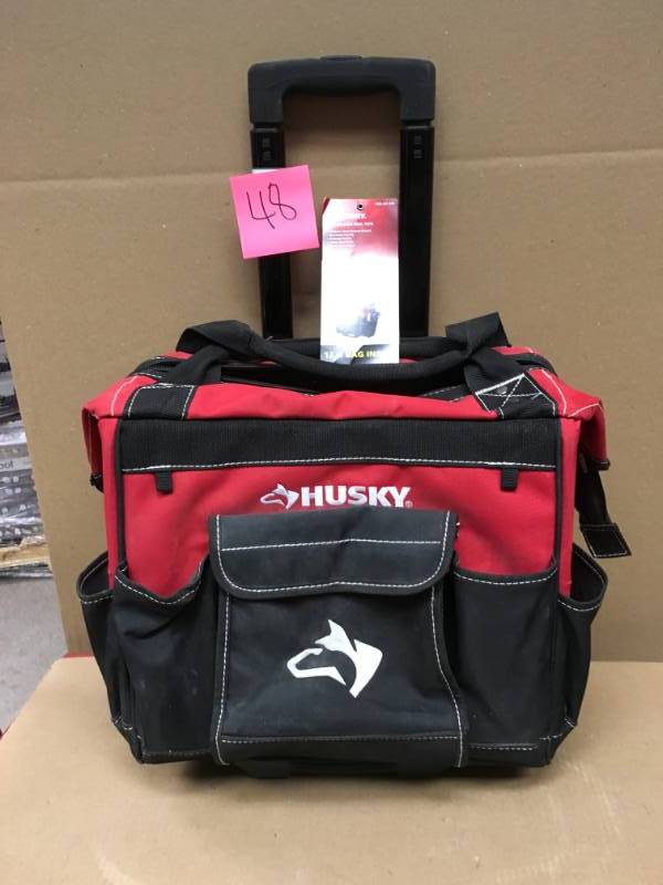 lot 48 image: Husky 14 in. Rolling Tool Tote  in very good condition
