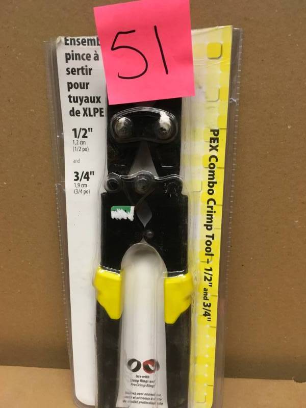 lot 51 image: Apollo 12 in. and 34 in. PEX Crimp Tool  in very good condition