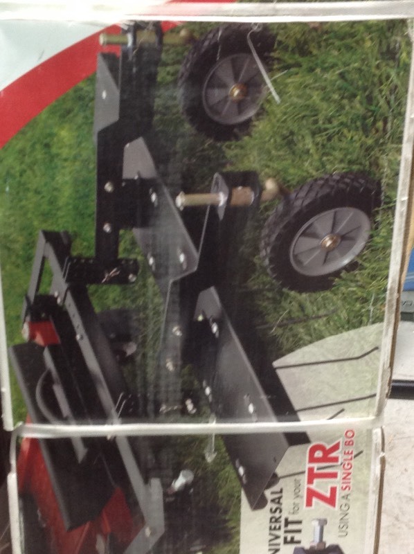 lot 102 image: Brinly-Hardy 48 in. Front Mount Dethatcher for ZTR Mowers in good conditions