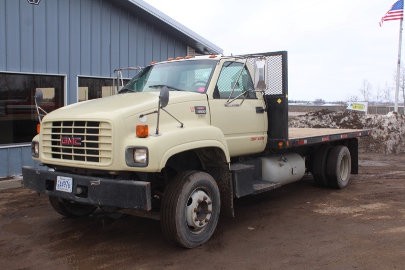 2001 GMC C6500 Flatbed - 85,810 Miles - Propane Conversion -